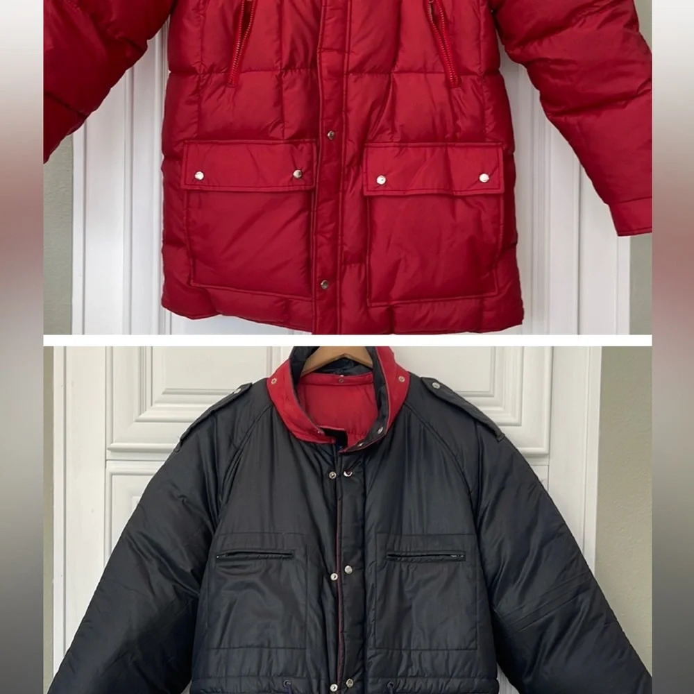 Reversible Puffer Jacket Red Black size UNKNOWN  Large/XL (read Sz description)